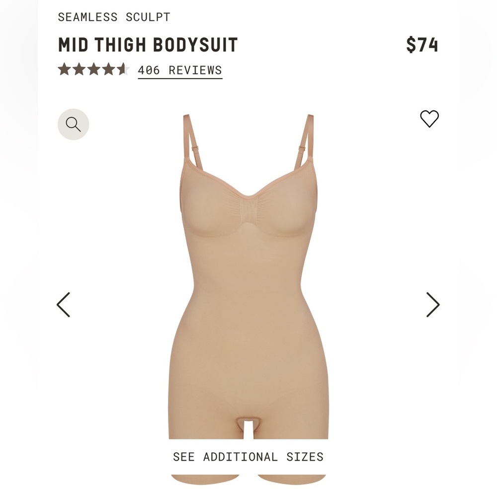 Womens Skims seamless sculpt mid thigh bodysuit